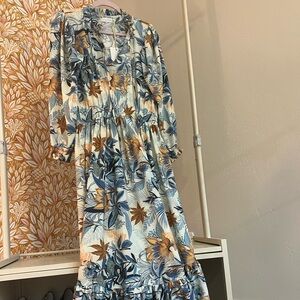 Satin Maxi dress from French Designer Champleve.  Size S.